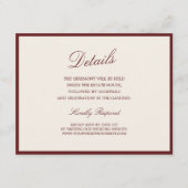 Deep Wine Old Money Striped Details Card エンクロージャーカード (正面)