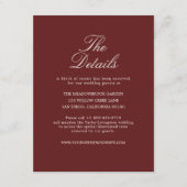 Deep Wine Old Money Striped Details Card エンクロージャーカード (正面)