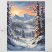 Deep Winter in the Mountains Scrapbook Paper (正面)