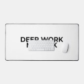 Deep Work No Luck Large Minimalist Typographic  デスクマット (キーボード&マウス)