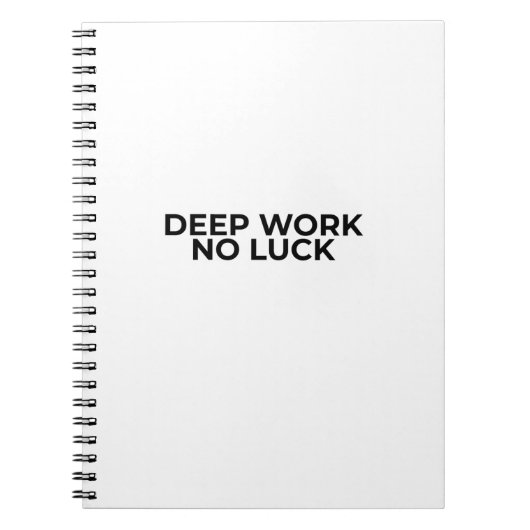Deep Work No Luck Minimalist Professional Notebook ノートブック (正面)
