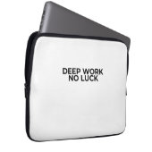 Deep Work No Luck Minimalist Typographic  ラップトップスリーブ (正面右)