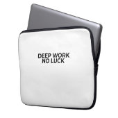 Deep Work No Luck Minimalist Typographic  ラップトップスリーブ (正面左)