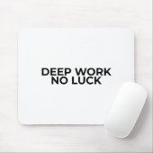 Deep Work No Luck Minimalist Typographic Mouse Pad マウスパッド (マウス)