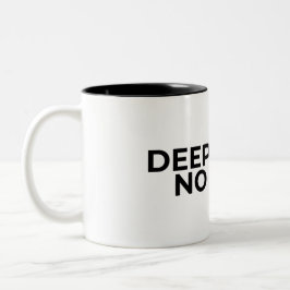 Deep Work No Luck Typographic Minimalist  ツートーンマグカップ