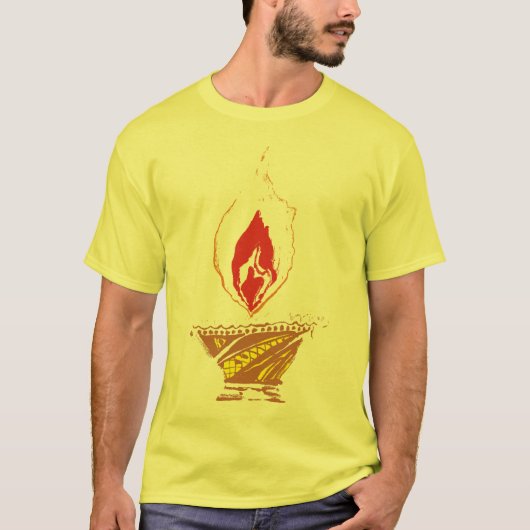 Deepak: Diwaliランプ Tシャツ (正面)