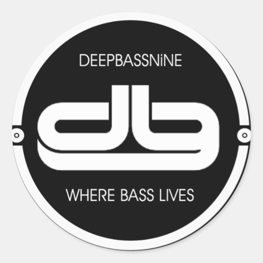 Deepbassnine, Where Bass Livesステッカー ラウンドシール (正面)