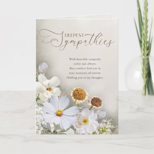 Deepest Sympathies Floral Comfort Card カード (正面)
