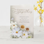 Deepest Sympathies Floral Comfort Card カード (黄色い花)