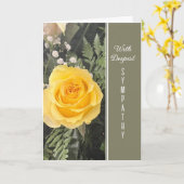 Deepest Sympathy yellow rose greeting カード (黄色い花)