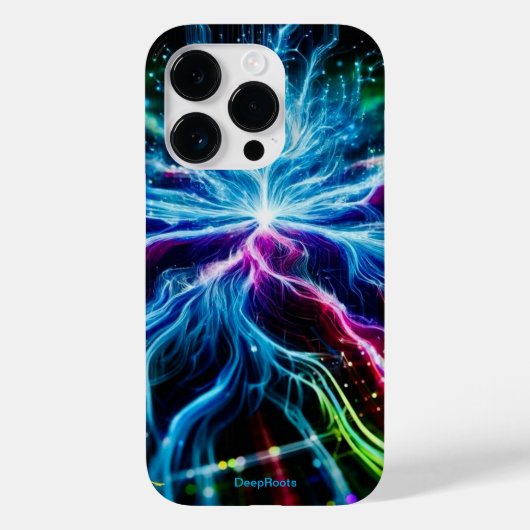 DeepRootsサイバー空間のデジタル世界 Case-Mate iPhoneケース (裏面)