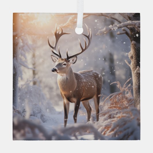 Deer ガラスオーナメント (裏面)