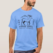 Deer adventure outdoor supply tシャツ (正面)
