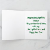 Deer And Christmas Lights Greeting Card カード (内部)