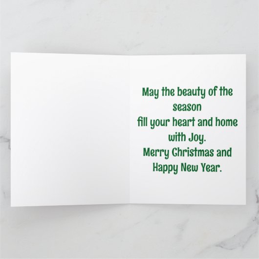 Deer And Christmas Lights Greeting Card カード (内部)