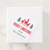 Deer and Christmas trees to from gift labels フェイバータグ (インサイチュ)