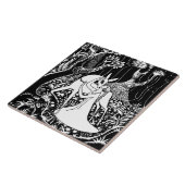 DEER AND WOMAN DECORATIVE TILE タイル (側面)