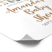 Deer animal adventure Camper Baby Shower Welcome ポスター (角)