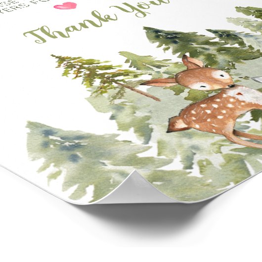 Deer animal adventure Camper Prayers for Baby Pos ポスター (角)