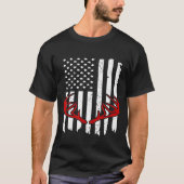 Deer Antler Bow Hunt 2020 Tee Whitetail Hunter Ame Tシャツ (正面)