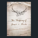Deer Antlers & Birch Vintage Wedding Banner ポスター<br><div class="desc">Deer Antlers & Birch Vintage Wedding Banner Poster. Customize with any text. Matching items are available.</div>