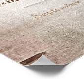 Deer Antlers & Birch Vintage Wedding Banner ポスター (角)