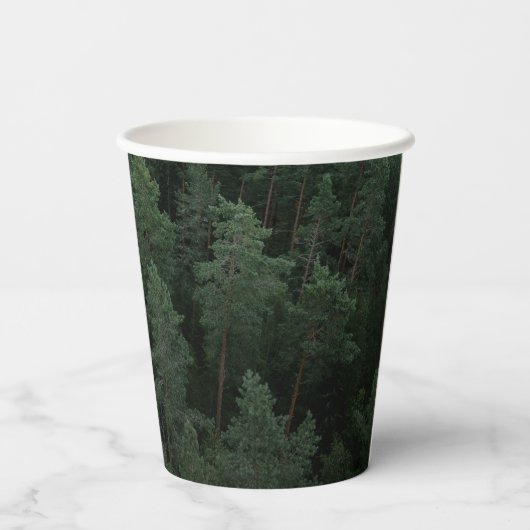 Deer Antlers Woodland Pine Tree Forest Wedding 紙コップ (裏面)