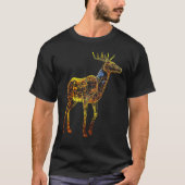Deer artwork motif  animal deer tシャツ (正面)