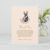 Deer baby and mama baby shower thank you card サンキューカード (スタンド正面)