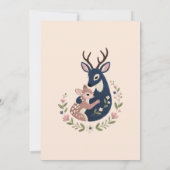 Deer baby and mama baby shower thank you card サンキューカード (裏面)