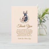 Deer baby and mama baby shower thank you card サンキューカード (スタンド正面)