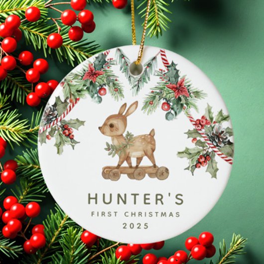 Deer Baby's First Christmas  セラミックオーナメント