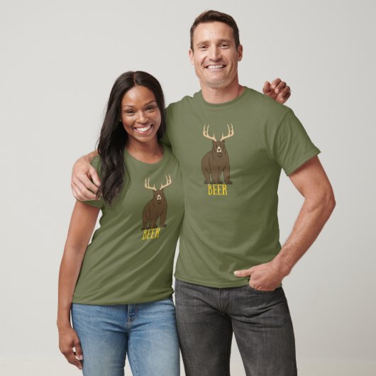 Deer + Bear = Beer funny t-shirt Tシャツ (ユニセックス)
