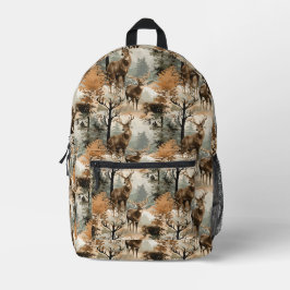 Deer Buck Camouflage Boy's Printed Backpack プリントバックパック