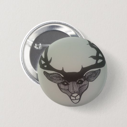 Deer Button 缶バッジ (正面&裏面)