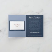 Deer by the Snowy Lake折り畳み写真クリスマスカード シーズンカード (内部)