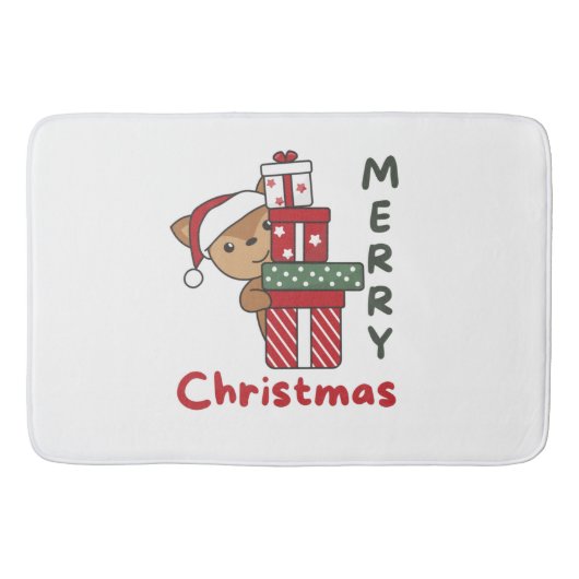 Deer Christmas Gift Winter Animals Deer バスマット (正面)