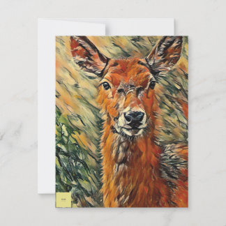 Deer Christmas greeting card サンキューカード