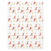 Deer Christmas Wrapping Paper テーブルクロス (正面)