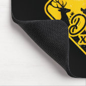 Deer Crossing Sign Christmas Xing Reindeer Funny M マウスパッド (コーナー)