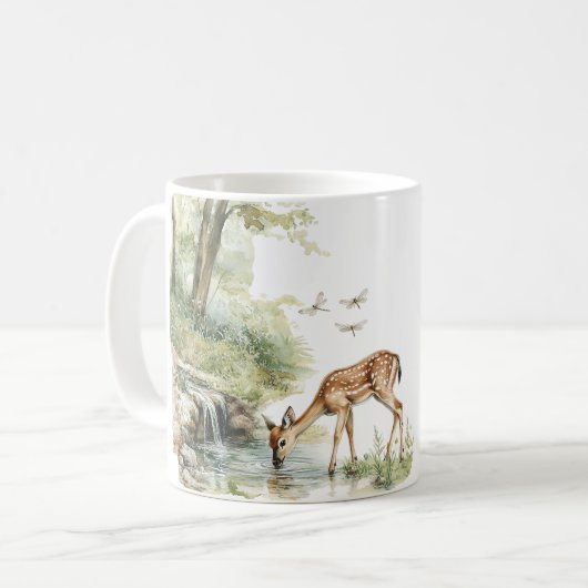 Deer Dragonflies Dream コーヒーマグカップ (正面左)