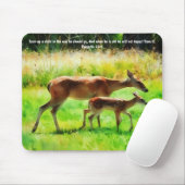 Deer Faith Bible Verse Proverbs Mouse Pad マウスパッド (マウス)