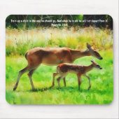 Deer Faith Bible Verse Proverbs Mouse Pad マウスパッド (正面)