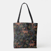 Deer Fawn Floral Pattern トートバッグ (裏面)