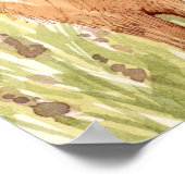 Deer Fawn Scripture Genesis God Created Heaven ポスター (角)