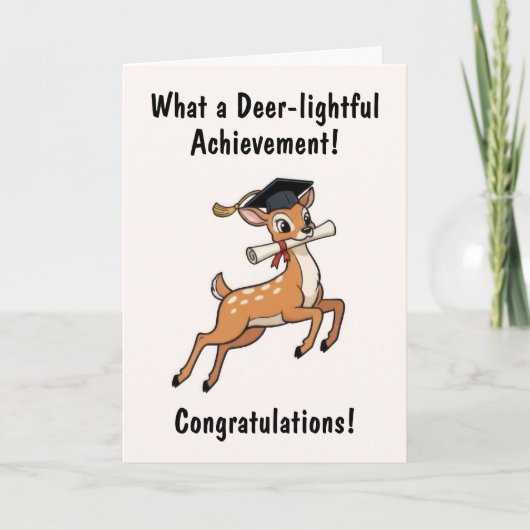 Deer Graduation Card カード (正面)