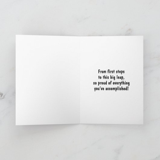 Deer Graduation Card カード (内部)