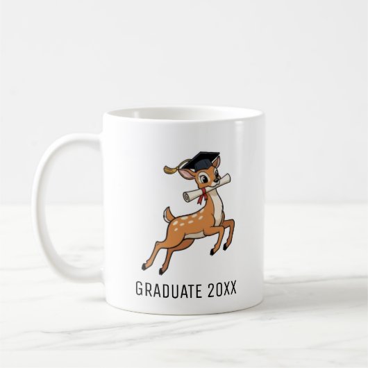 Deer Graduation Personalized コーヒーマグカップ (左)