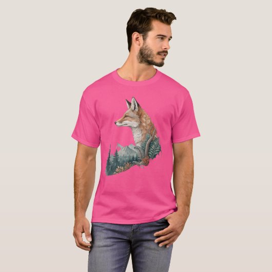 Deer Harmony – Geometric Wildlife & Nature Tee Tシャツ (正面フル)