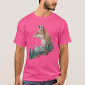 Deer Harmony – Geometric Wildlife & Nature Tee Tシャツ (正面)